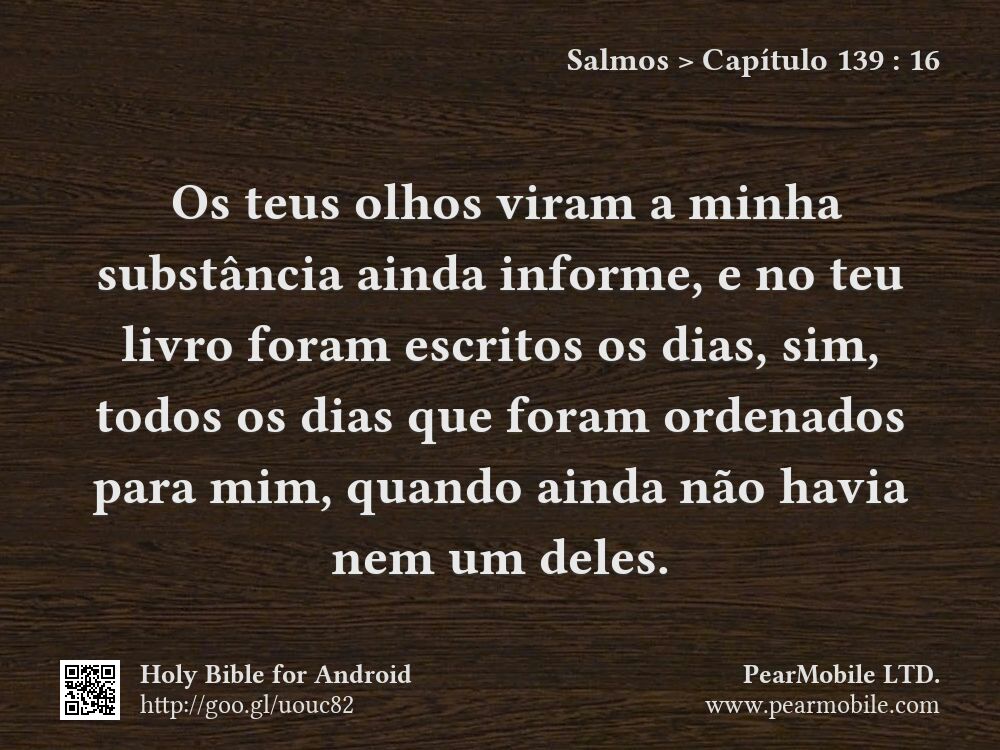 Salmos, Capítulo 139:16